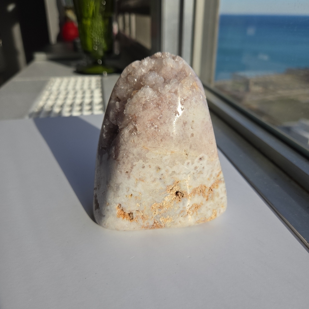 Pink Amethyst Druzy Freeform Crystal 1 lb 4 oz Natural Quartz Geode Display